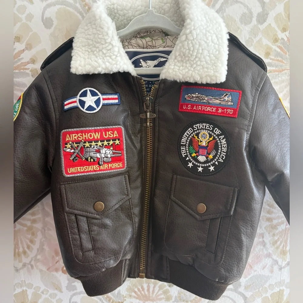 NWT Up and Away Children's Medium-Weight A-2 Bomber Jacket - Picture 4 of 9